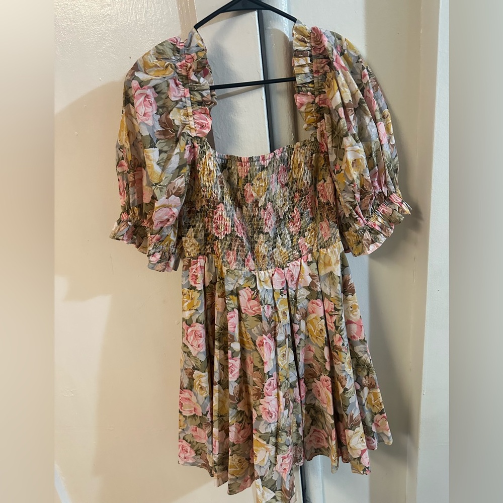 Selkie Rose print cotton dress